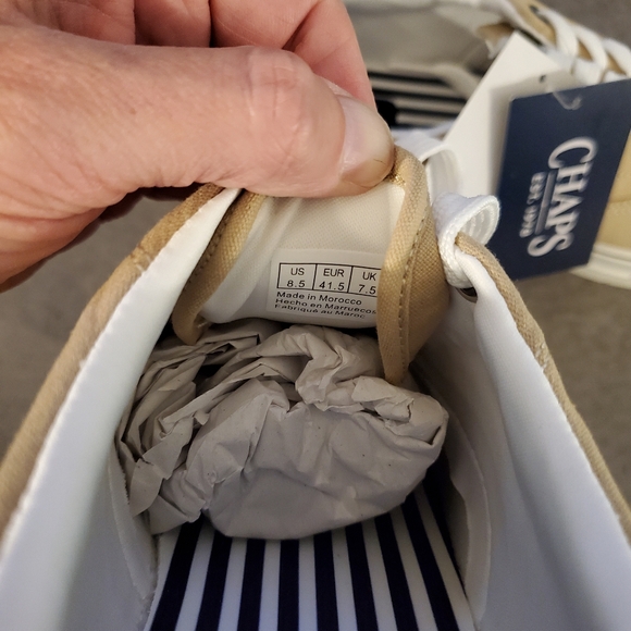 Chaps Canvas Laceup Taupe Sneakers Size 8.5 NWT - Picture 8 of 8